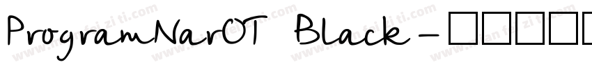 ProgramNarOT Black字体转换
